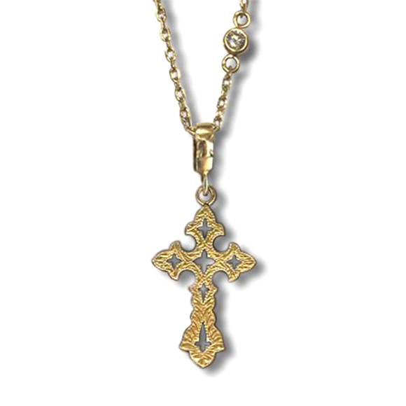 PETITE NOTRE DAME CROSS NECKLACE