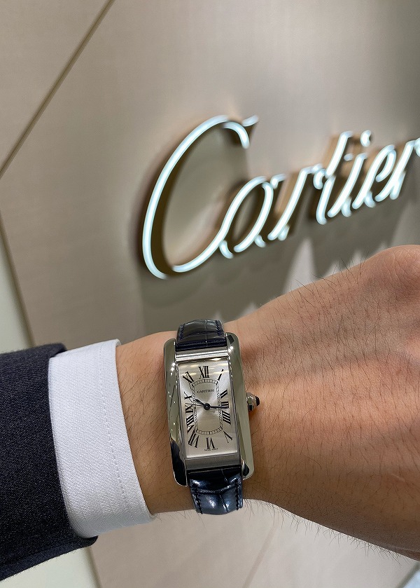 直営手配 Cartier 紳士で知的な佇まい タンク アメリカンMM (Cartier