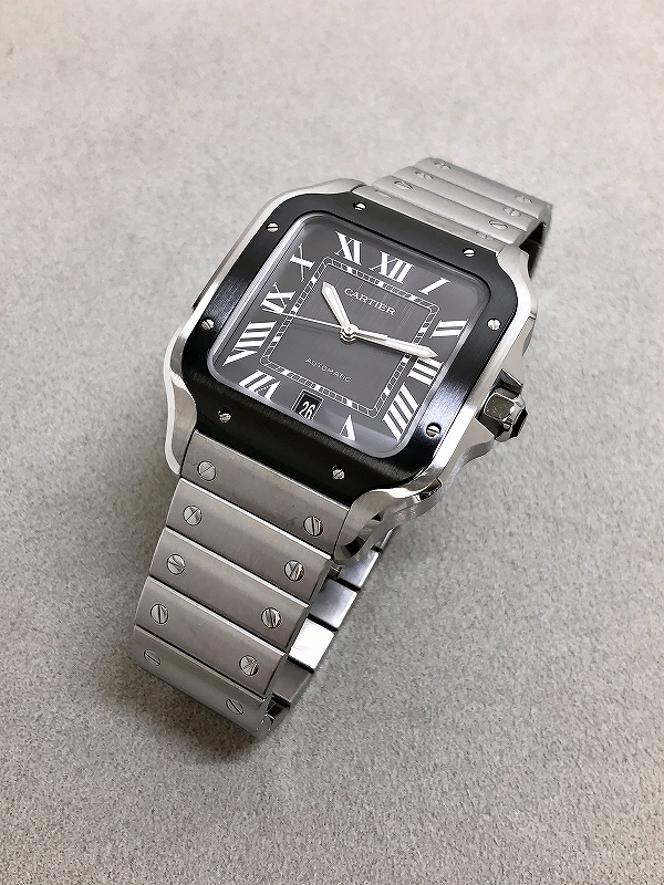 サントス ドゥ カルティエ LM WSSA0037 グレー CARTIER