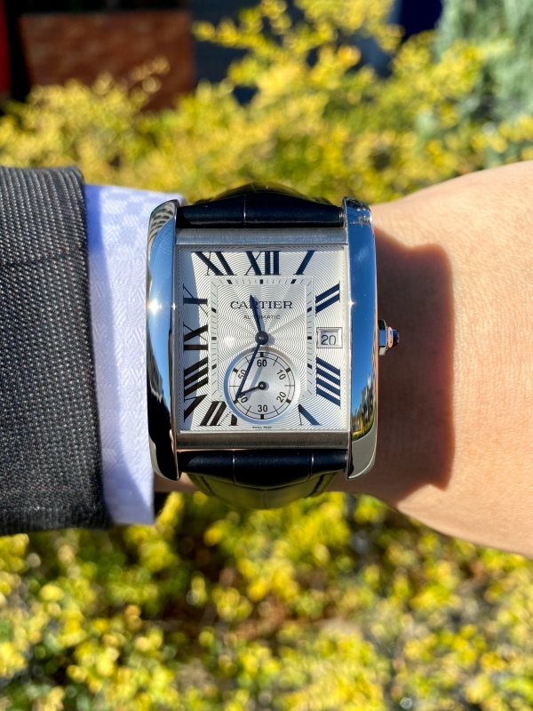 カルティエ CARTIER W5330003 タンクMC スモールセコンド 自動巻き メンズ _759705