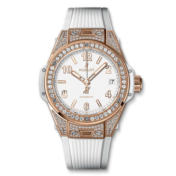 BIG BANG ONE CLICK KING GOLD WHITE PAVE