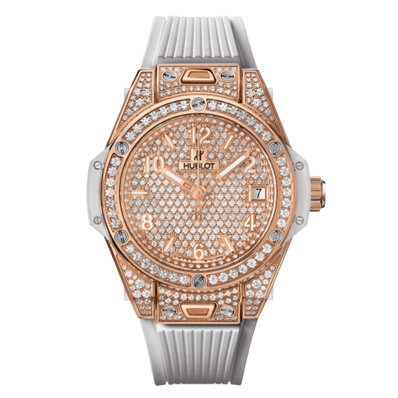 BIG BANG ONE CLICK KING GOLD WHITE FULL PAVE