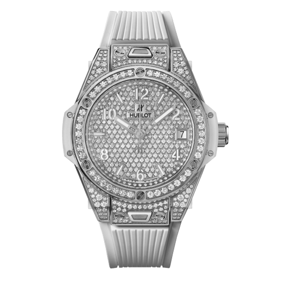 BIG BANG ONE CLICK STEEL WHITE FULL PAVE