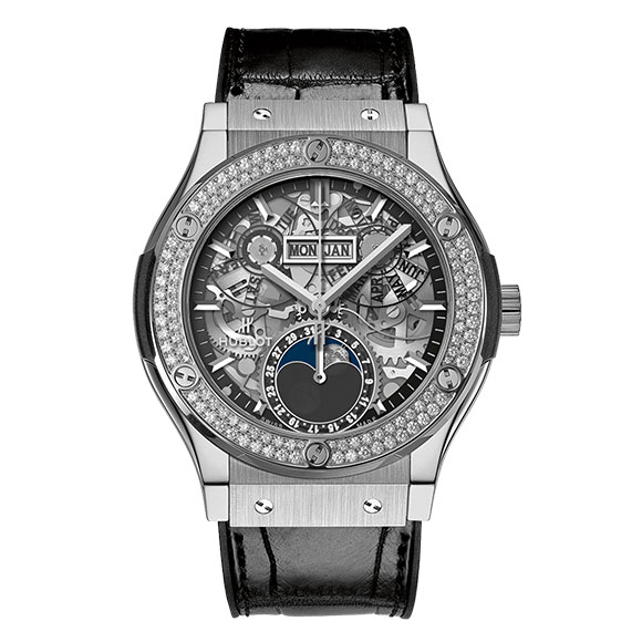 CLASSIC FUSION AEROFUSION MOONPHASE TITANIUM DIAMONDS