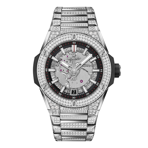 BIG BANG INTEGRATED TIME ONLY TITANIUM PAVÉ