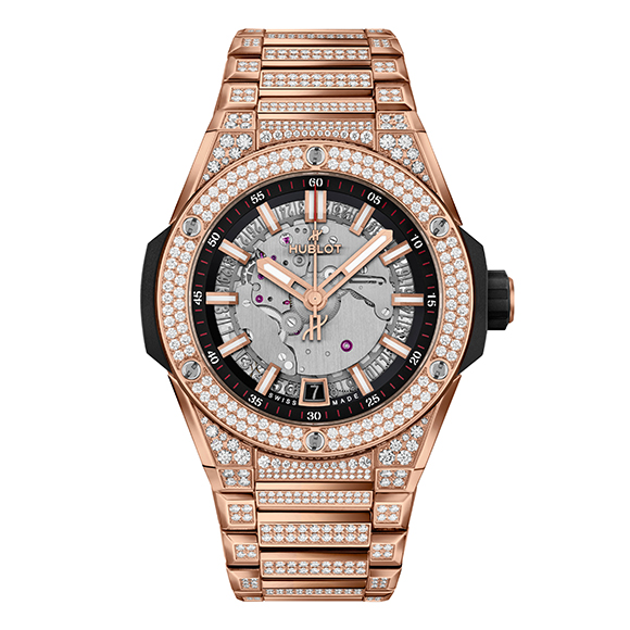 BIG BANG INTEGRATED TIME ONLY KING GOLD PAVÉ