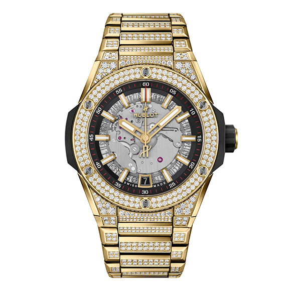 BIG BANG INTEGRATED TIME ONLY YELLOW GOLD PAVÉ