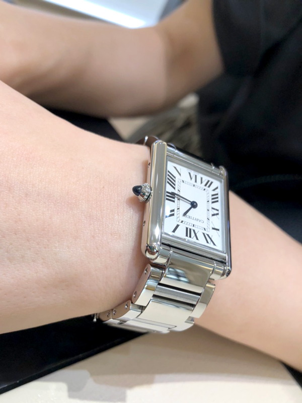 ☆美品 【CARTIER】カルティエ タンクマスト LM デイト WSTA0052 クォーツ メンズ_719172