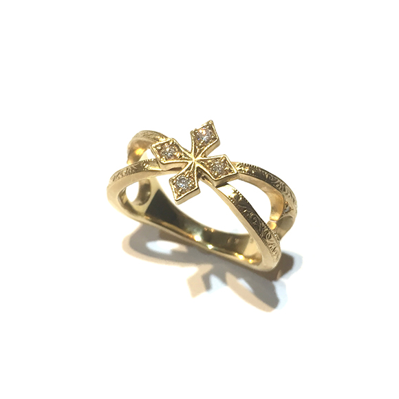 STAR FANCY CROSS RING