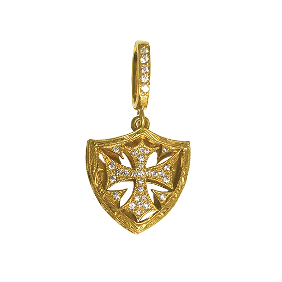 SMALL CROSS SHIELD PENDANT