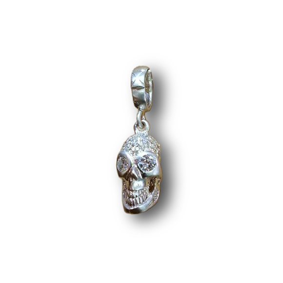 HEAVY SKULL PAVE PENDANT