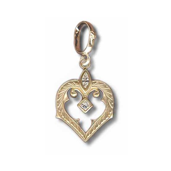 SMALL FDL GOTHIC HEART PENDANT