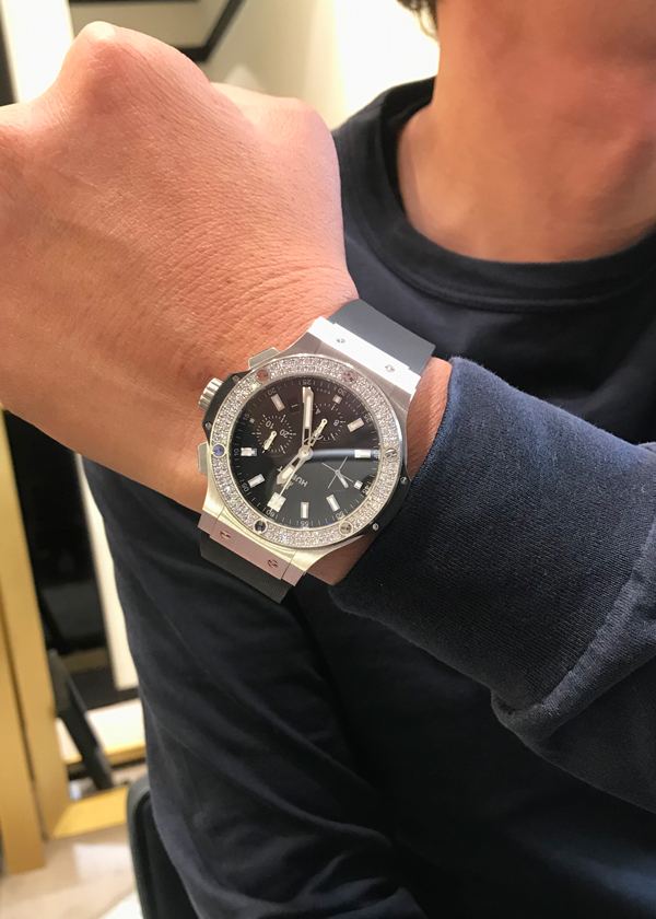 ウブロ HUBLOT 301.SX.1170.RX.1104 ビッグバン スチール ダイヤモンド 自動巻き メンズ _752255